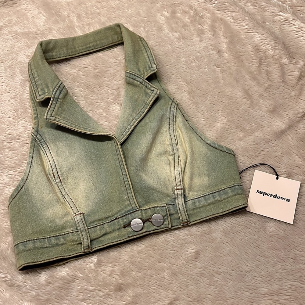 SUPERDOWN Revolve Cindy Halter Top